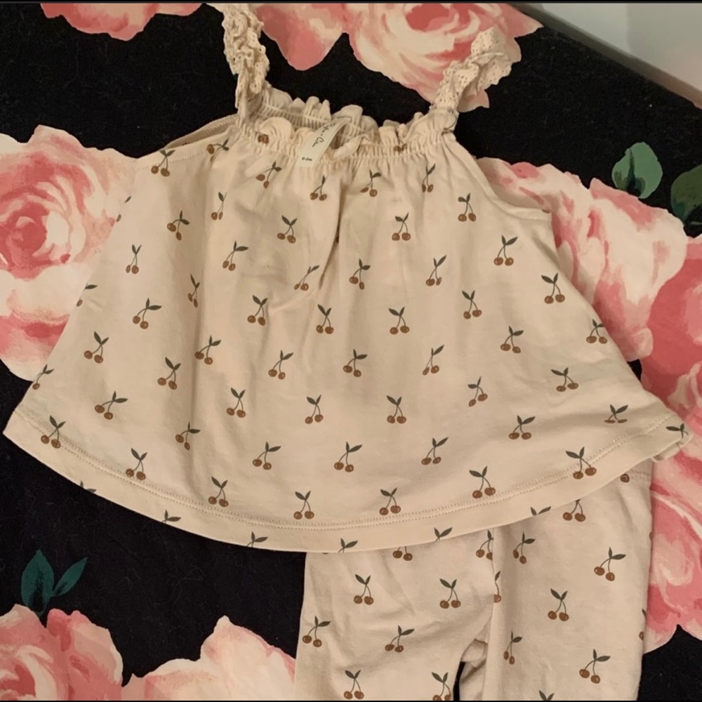 Rylee + Cru “cherries” Swing Top and Legging Set